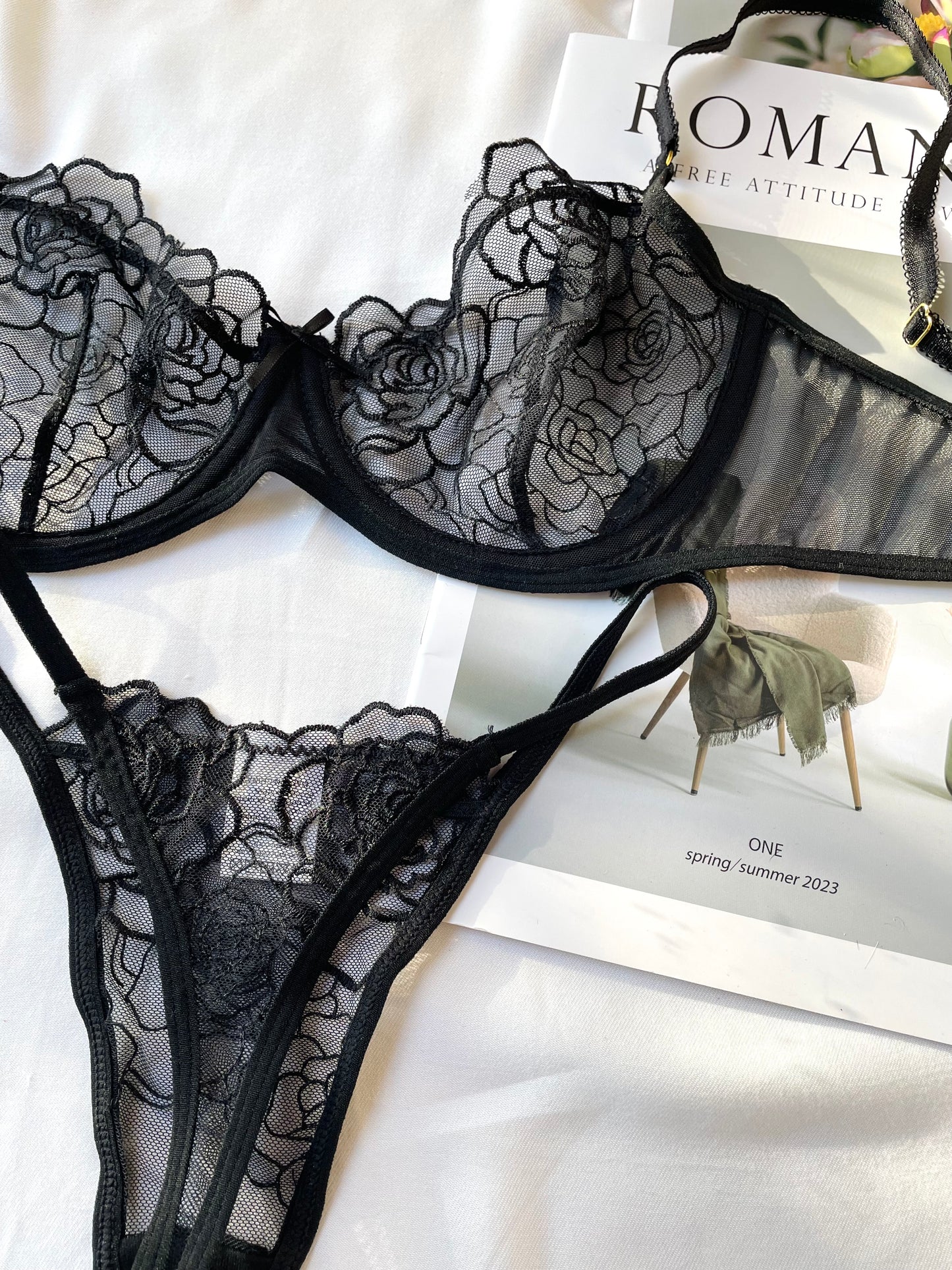 Set Rose negro