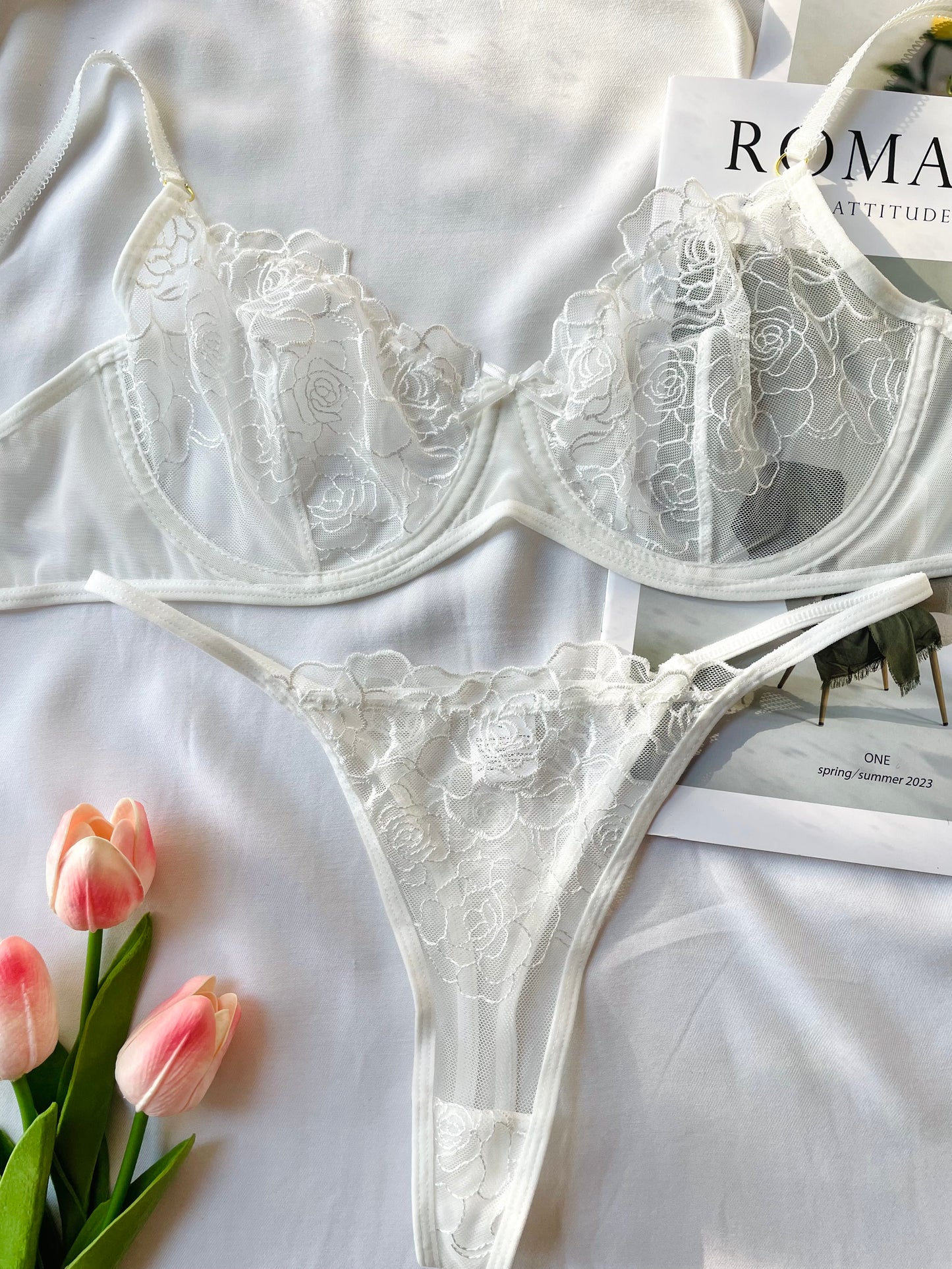 Set Rose blanco