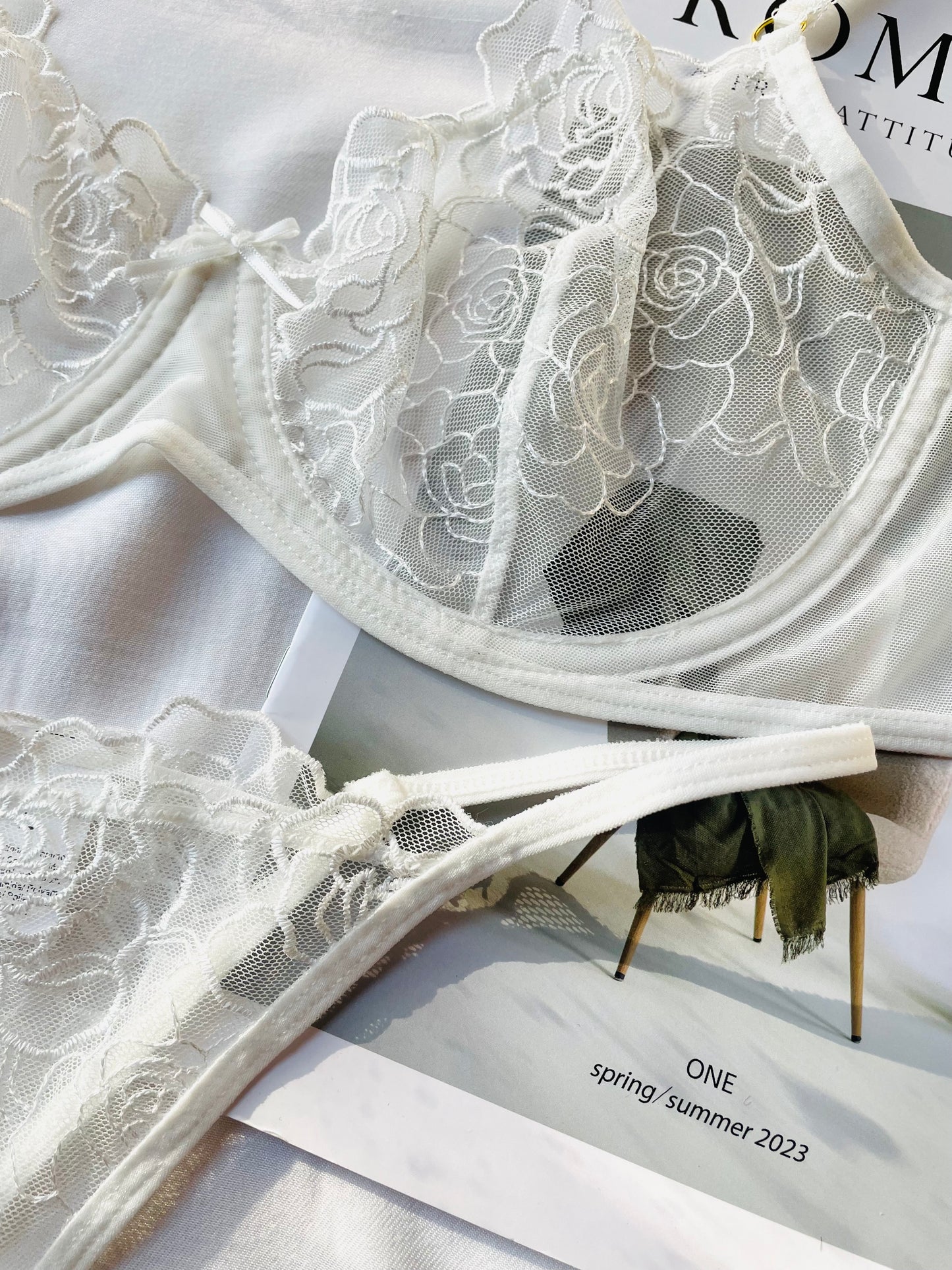Set Rose blanco