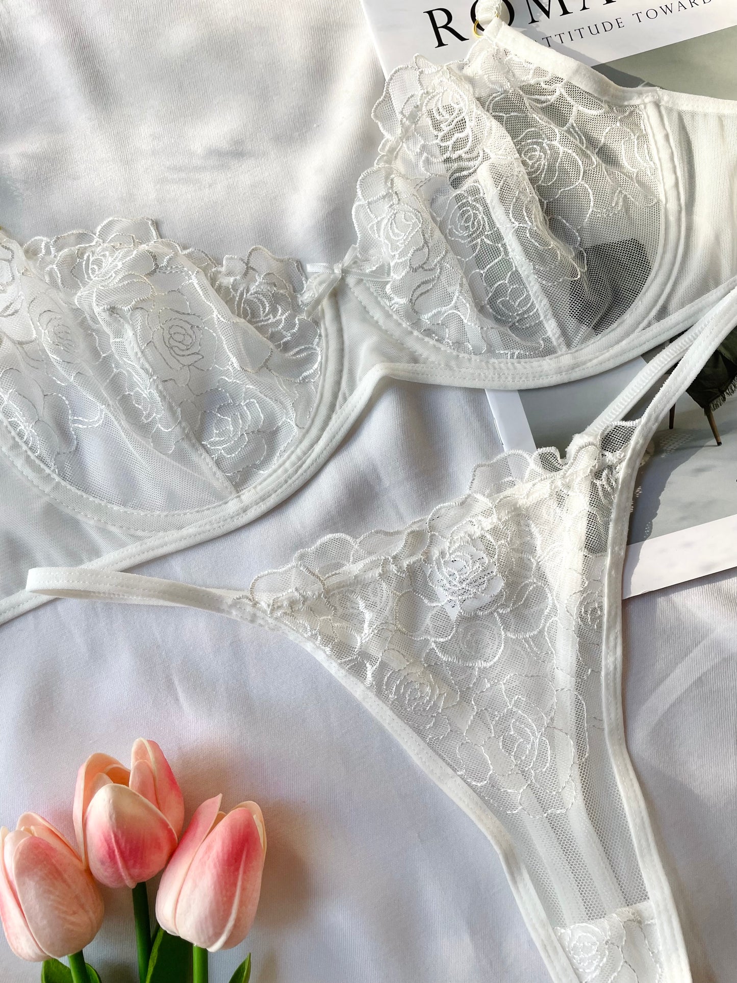 Set Rose blanco