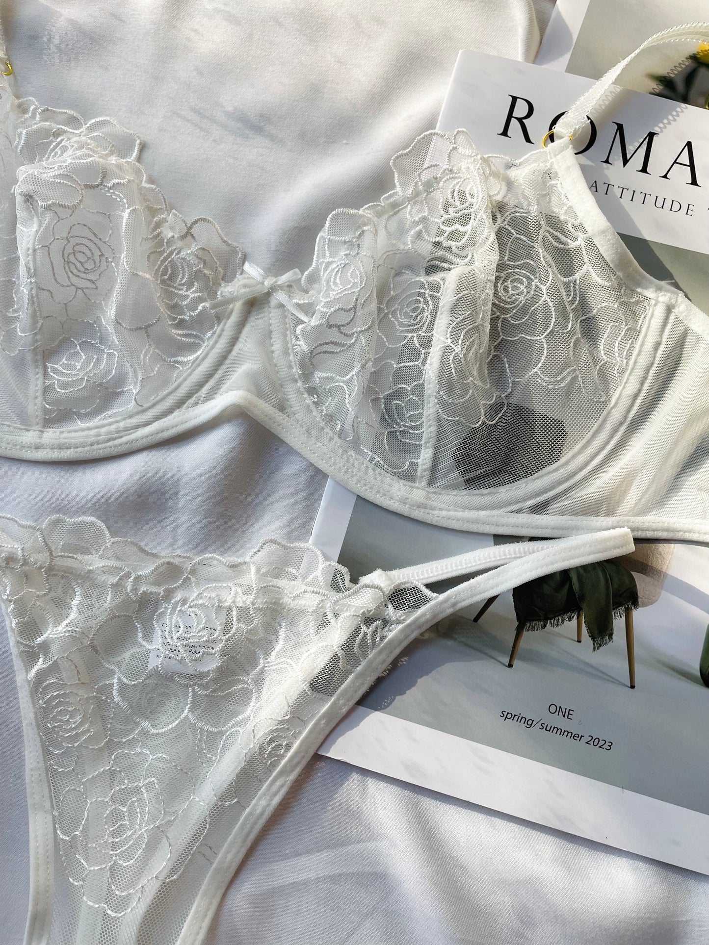 Set Rose blanco