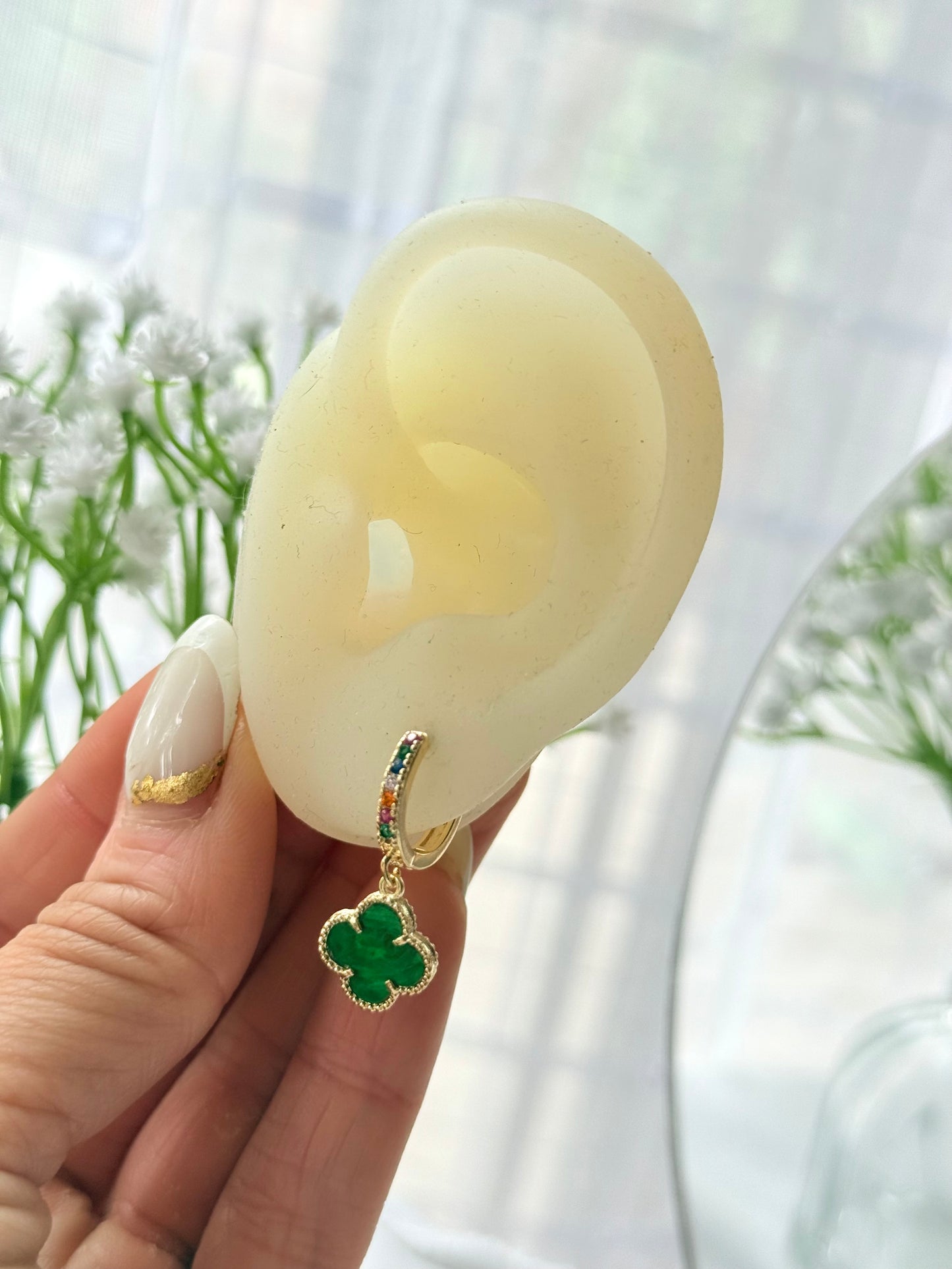 Argollas trébol y circones