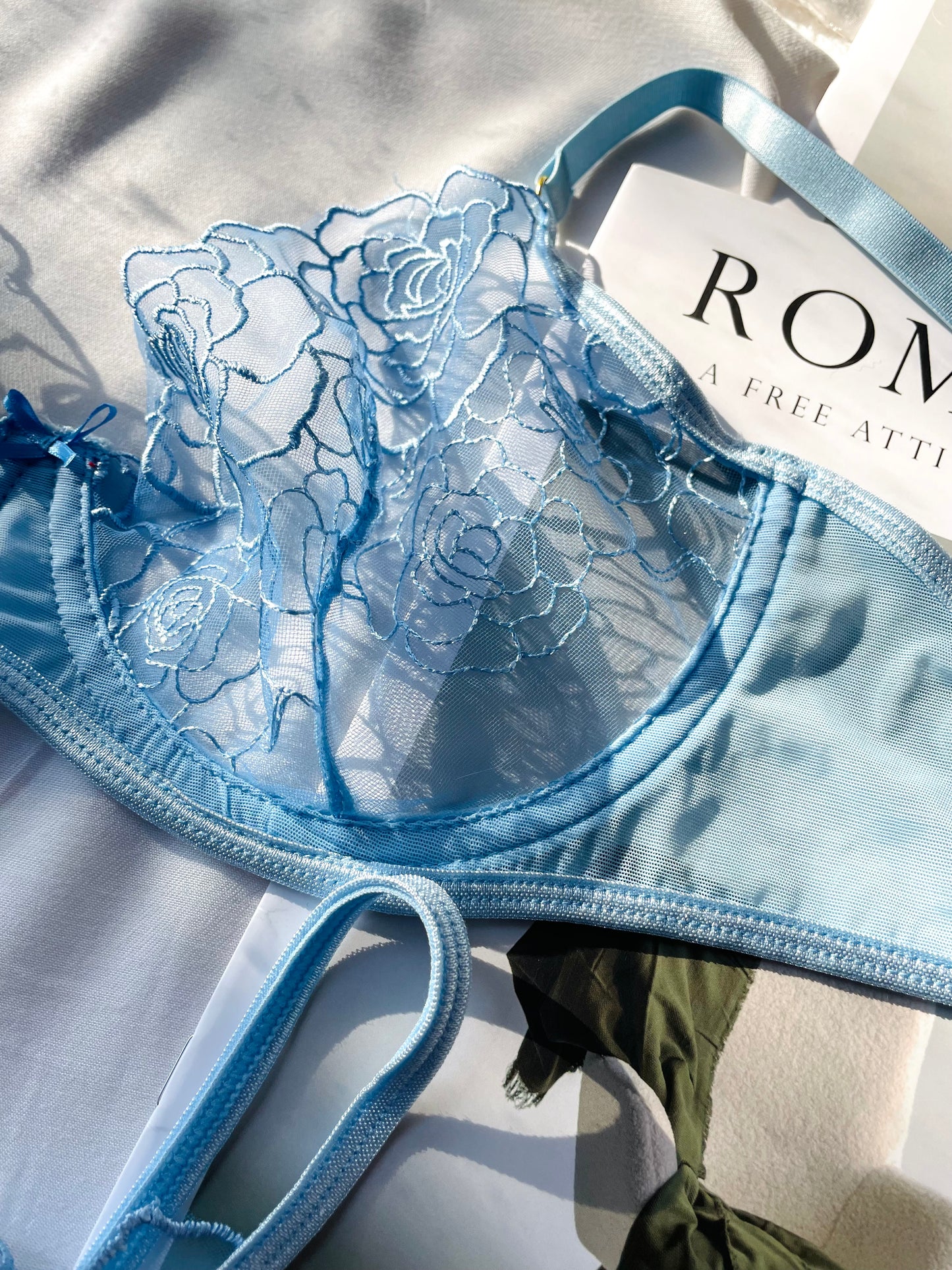 Set Rose celeste