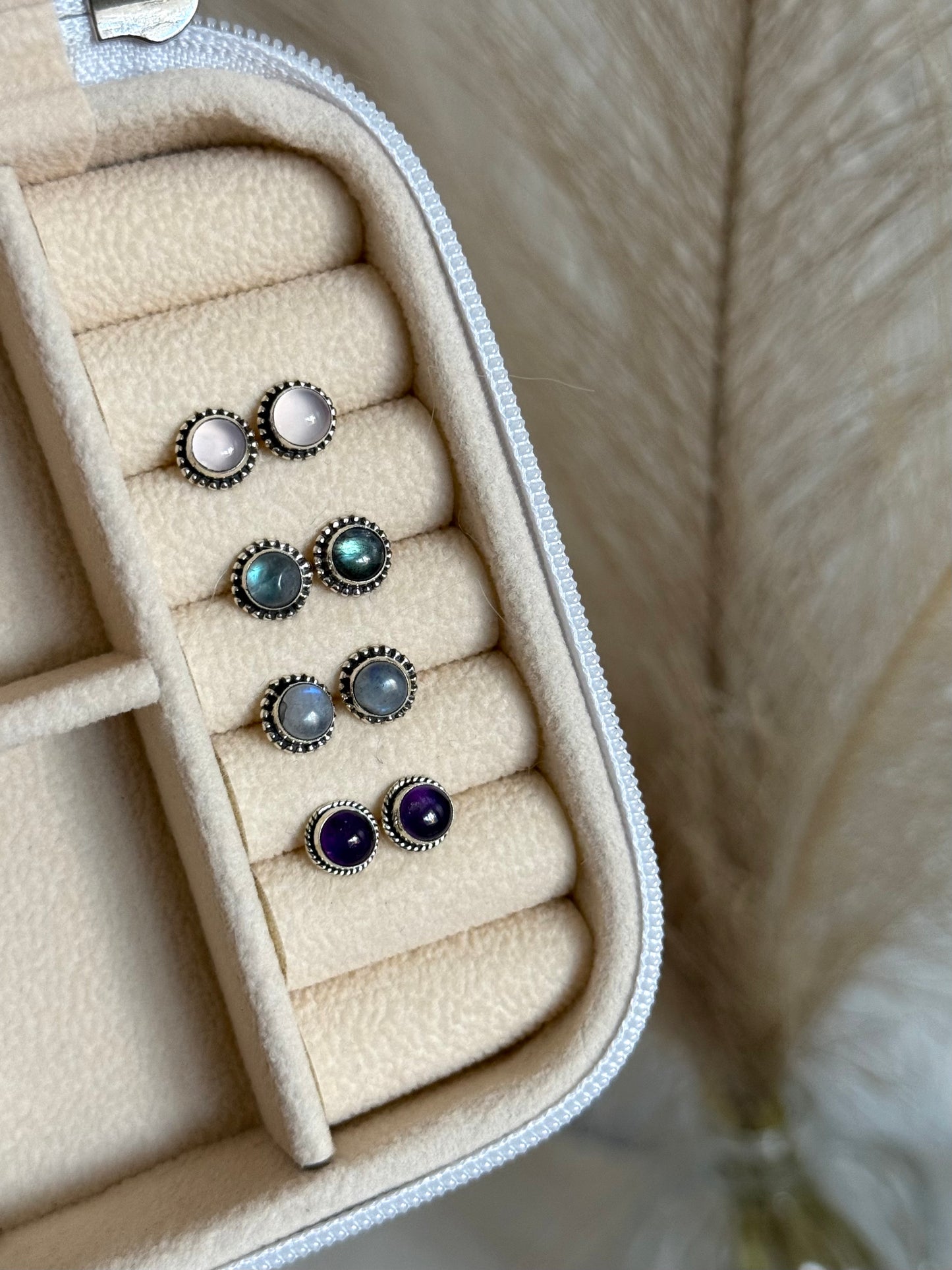 Aros piedra redondos