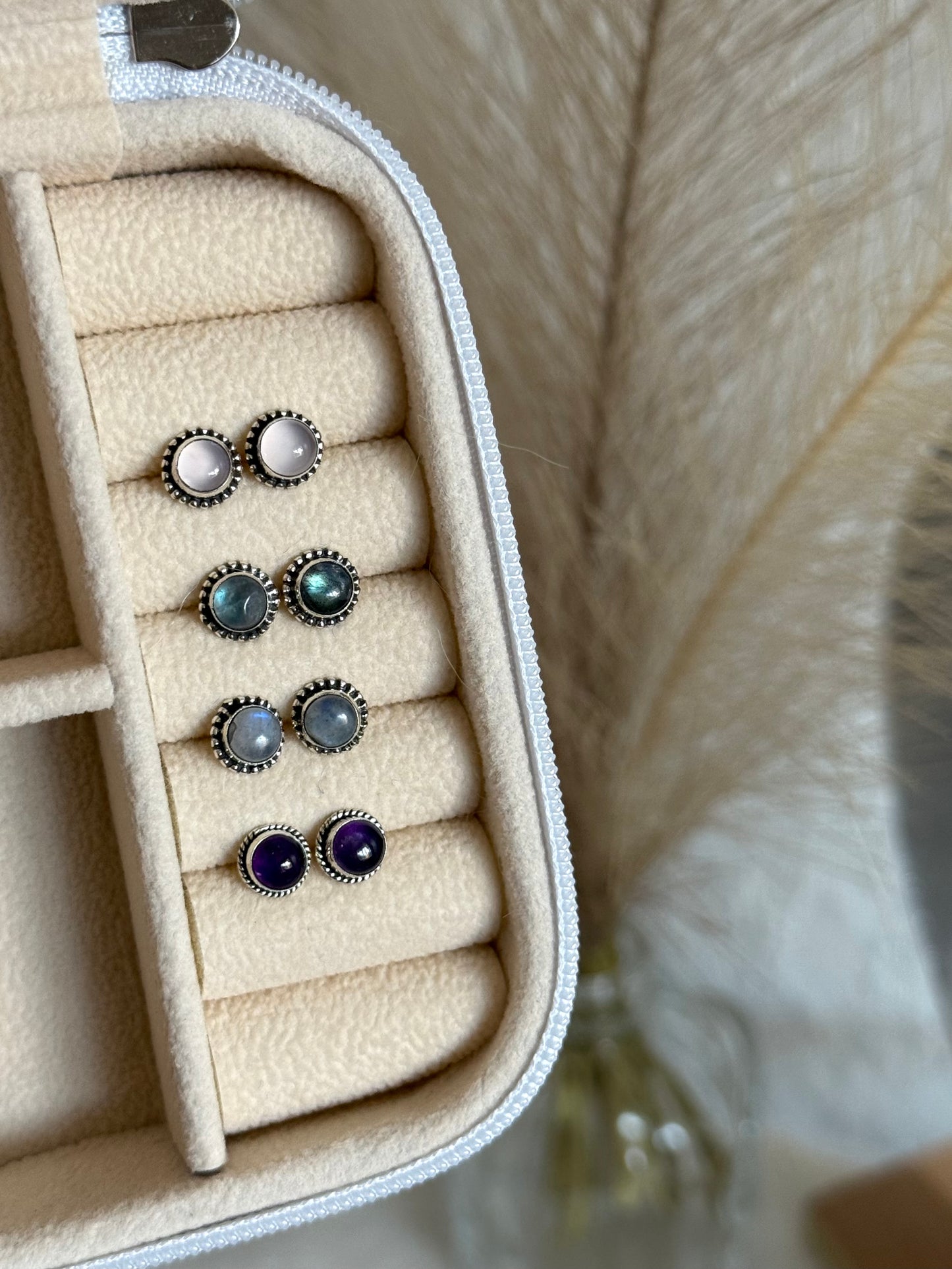 Aros piedra redondos