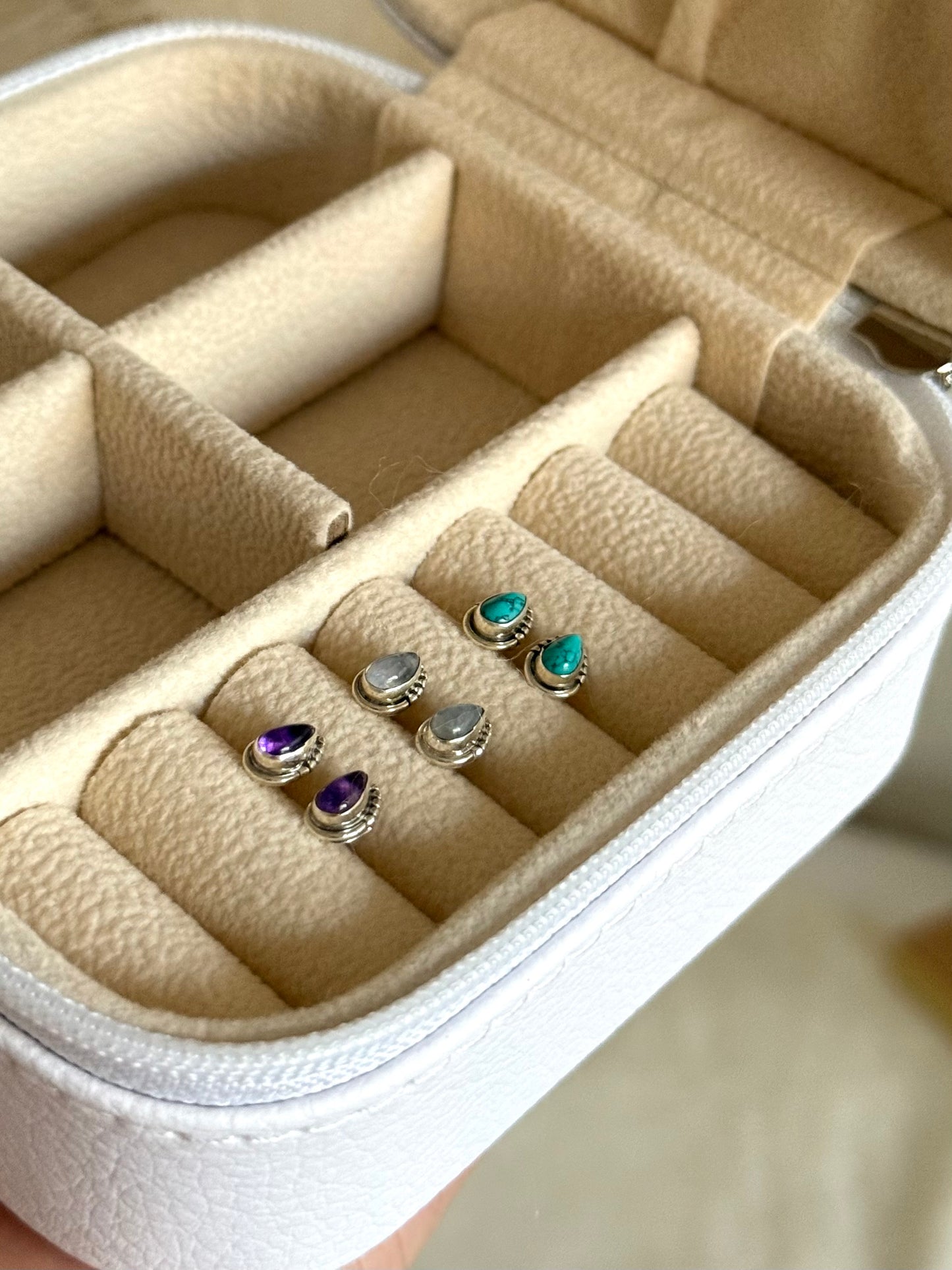 Aros gotas piedras