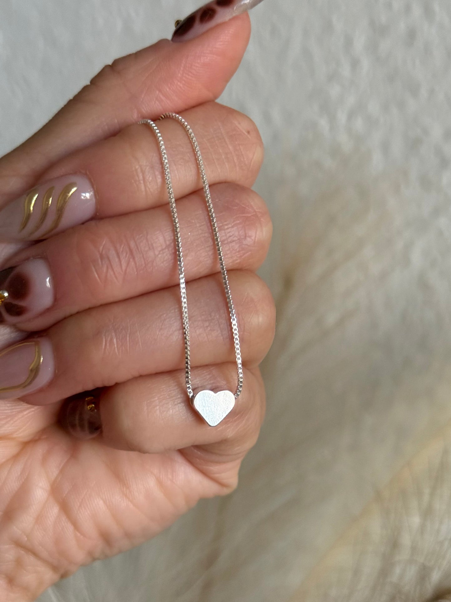 Collar corazón liso