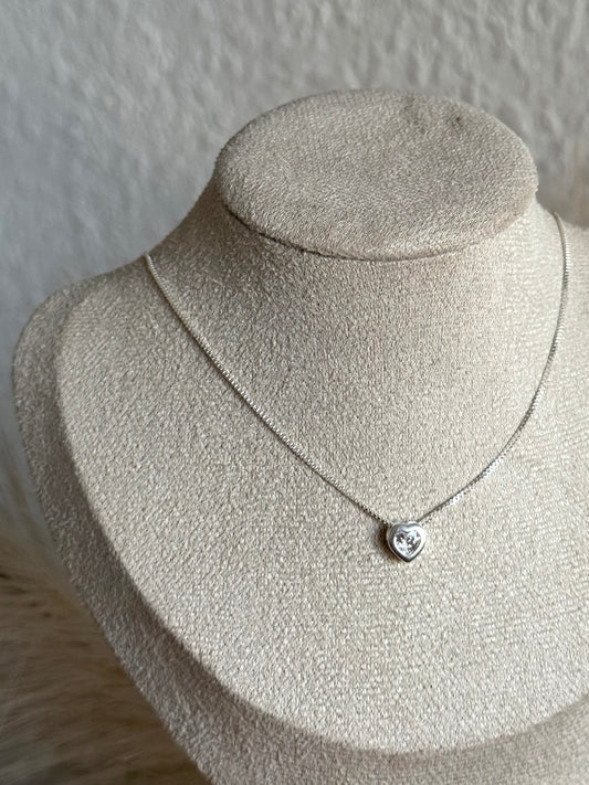Collar corazón circón
