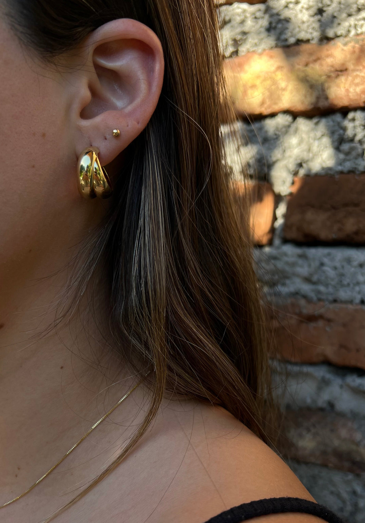 Argollas doble gold